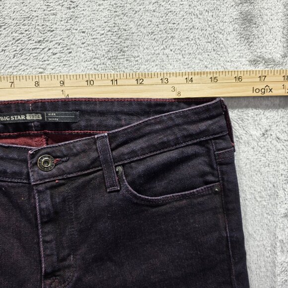 Big Star Alex Skinny Jeans Womens 28 Dark Wash Stretch Denim Low Rise Slim Fit - Picture 8 of 11